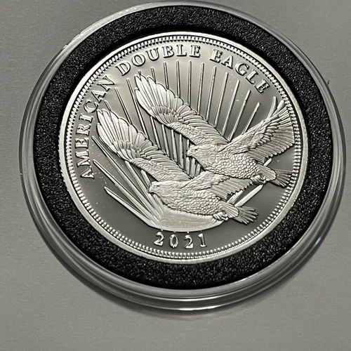 American Double Eagle 1/2 Troy Oz .999 Fine Silver Coin Round Medal Liberty Bell