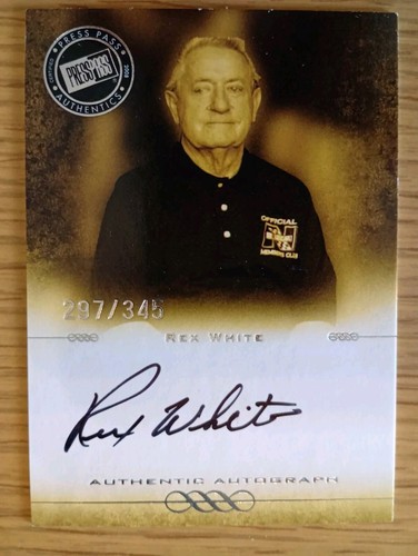 Rex White Auto 2008 Press Pass Legends Autograph Card 297/345 NASCAR HOF Driver - Bild 5 von 5