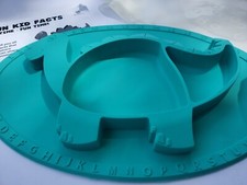 "Stegos The 3D Dinomat"- 100 Food Grade Silicone Suction Placemat for Kids Teal