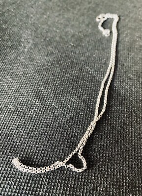 Sterling Silber Box Kette Halskette 1 mm Perlen 18 Zoll Kette