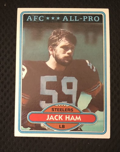 1980 Topps Wrong Back Miscut Error Card Jack Ham - Ted Hendricks
