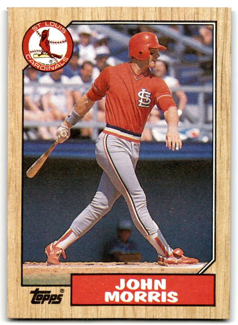 1987 Topps Baseball Cards John Morris St. Louis Cardinals