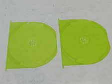 Set 2 Replacement Double Game 2 Disc Case Insert Flap Xbox 360 Green Holds Game