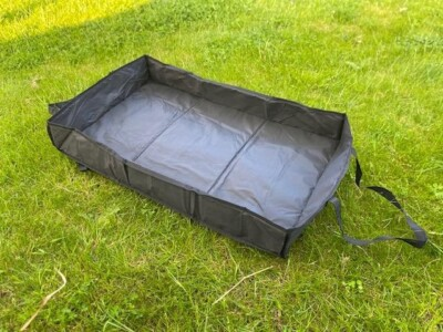 #ad Carp Fishing Roll Up Unhooking Mat WITH SIDES Carry Cradle Black GBP 15.92