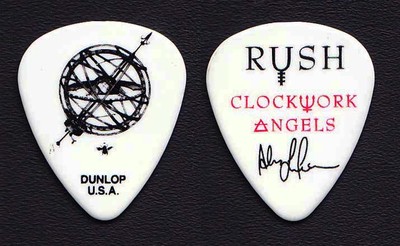 Eile Alex Lifeson Signatur Weiß Gitarre Pick #2 - 2012 Clockwork Angels Tour