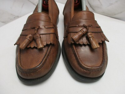 Leather tassel slip on loafers size 8 by Borelli Men main image 2