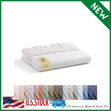 100 Cotton Percale Weave Fitted Sheet, Queen Size, White, 1 Deep Pocket Fitted