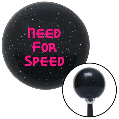 Pink Need For Speed Black Metal Flake Shift Knob w/ M16x1.5 Insert Shifter Auto