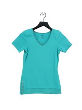 Reebok Women's T-Shirt S Blue Polyester with Elastane Basic