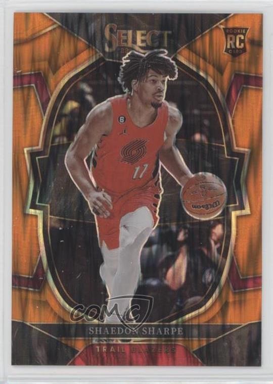 2022-23 Panini Select Concourse Orange Flash Prizm Shaedon Sharpe #71 9k7