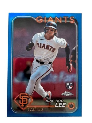 2024 Jung Hoo Lee Topps Chrome True Blue /150 #201 RC San Francisco Giants