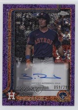 2025 Chrome Update Rookie Debut Purple Speckle Refractor Zach Dezenzo Auto 15sd