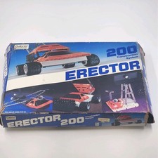 Gabriel Erector 200 Construction System Set 32200 Incomplete w Box Vintage 1981