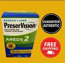 Bausch + Lomb PreserVision AREDS 2 Eye Vitamin & Mineral Support • 120 Soft Gels