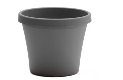 Terra 24 In. Charcoal Plastic Planter | Pot Bloem Flower Classic Of Poly