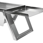 Portable Charcoal Grill Stainless Steel Tabletop BBQ Grill For Camping EO