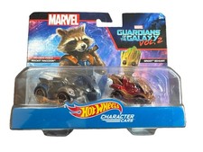Marvel Hot Wheels Guardians OT Galaxy Vol2 Character Cars Groot Ex Rocket Racoon