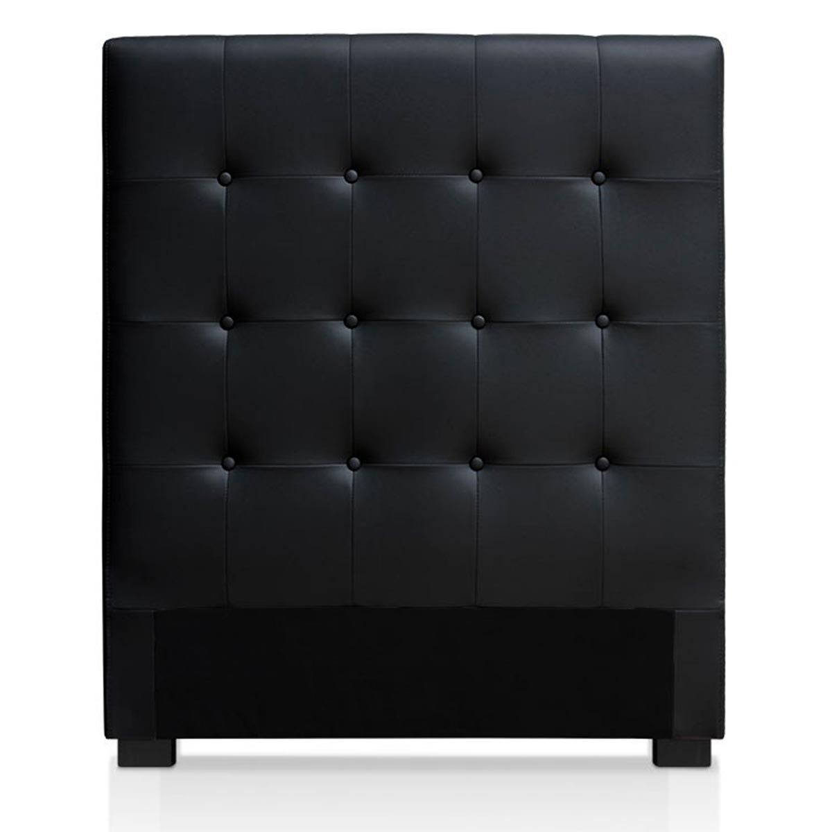 Tête de lit capitonnée 90cm Amor en velours noir et finitions luxe