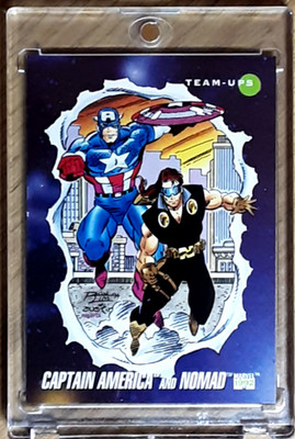1992 Marvel Universe Serie 3 Karten 80 Captain America und Nomade.