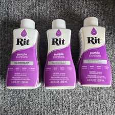 🎨 3 Bottles – Rit Liquid Dye All Purpose Fabric Color 8 fl oz  Purple New Seale