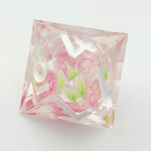Lily of The Valley Liquid Core DND Dice Set - Sharp Edge Polyhedral RPG ...