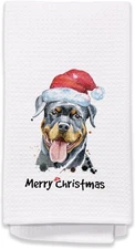 Rottweiler Christmas Decor Kitchen Towels, Gifts Dog 