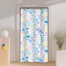 Small Stall RV Blue Floral Shower Curtain for 36"W x 72"L Pack of 1 02blue