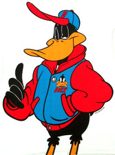 Vintage 90s Daffy Duck Looney Tunes Flirt One Size Long Soft Cotton SleepT-Shirt