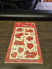 Vintage Clifford The Big Red Dog Sticker Sheets 90's Valentine’s Day