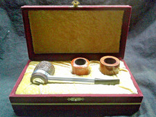 ✔️ USED VINTAGE ONE KAYWOODIE CERAMIC FILTER ALUMINUM PIPE 3 BOWLS 3 FILTERS BOX