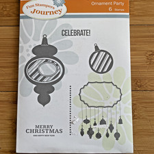 Fun Stampers Journey - Ornament Party SS-0143 - 6 rubber stamps - Christmas