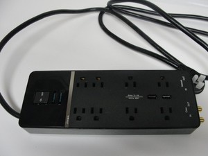 Rocketfish 8-Outlet 2-USB Surge Protector Strip Black 6ft, Network  And Coax
