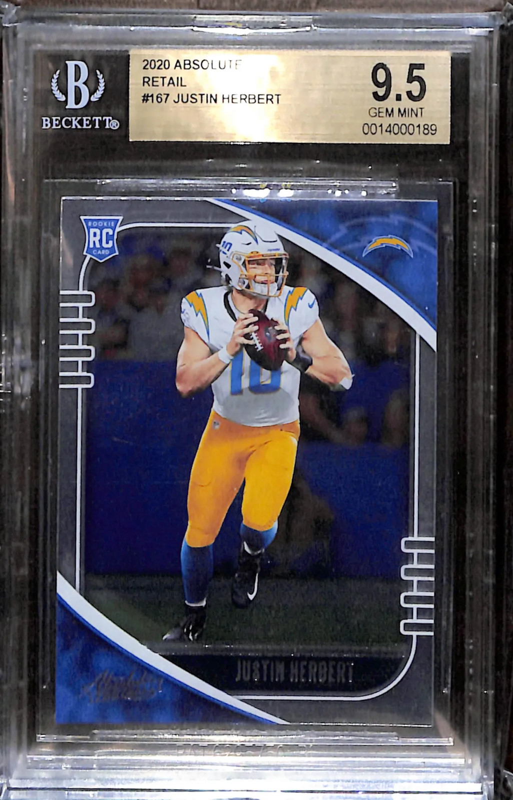 2020 Absolute Retail Justin Herbert #167 BGS 9.5