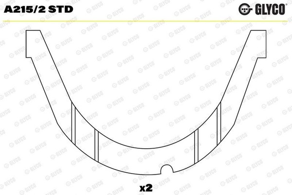 Glyco Distanzscheibe, Kurbelwelle A215/2 Std FüR Dacia Mitsubishi-image