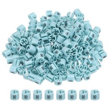 300Pcs 90 Size Clothes Hanger Marker Fit 3mm Rod for Garment Coding Light Blue