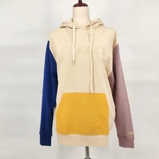 GOODEE x Kotn Women Ivory Colorblock Cotton Terry Boxy Oversize Hoodie Size S