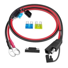 5FT SAE to O Ring Terminal Harness 16AWG 2Pin Quick Disconnect SAE Battery 