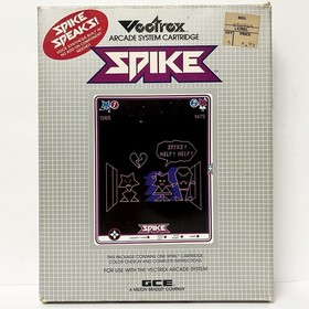 Vectrex Spike Complete CIB Video Game Cartridge Manual Overlay 1983 VTG Tested
