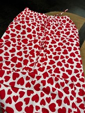 GAP BODY HEART AOP PAJAMA PANTS COTTON WOMENS M LEISURE COZY VALENTINE'S 