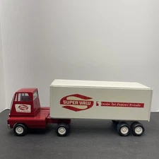 70s Mini Tonka White Red Super Valu Semi Truck Known for Famous Brands (1722)