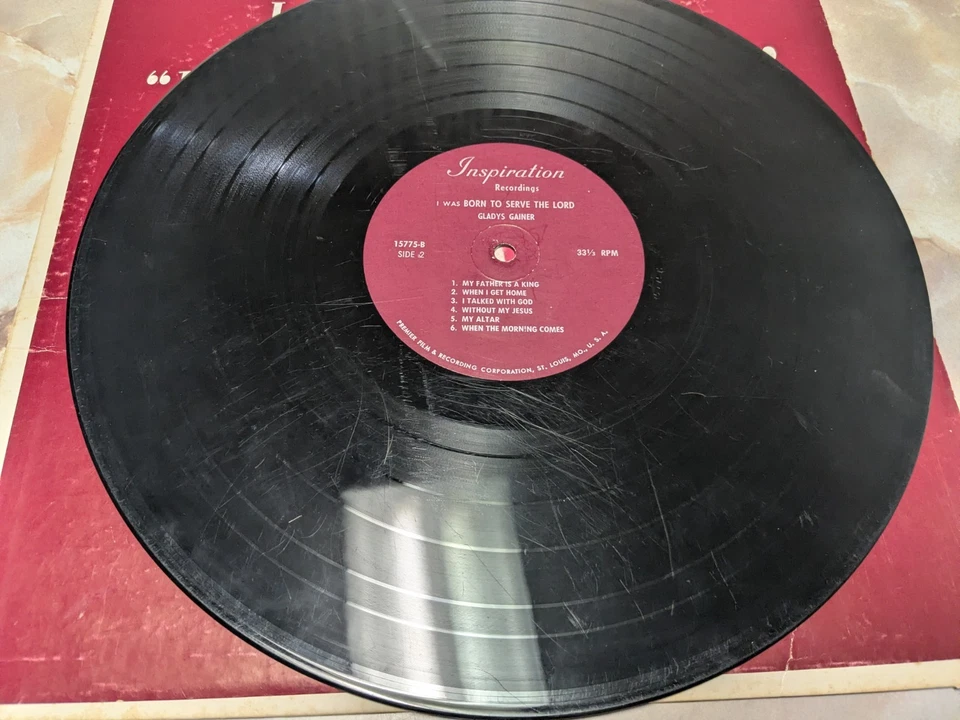 Gladys Gainer - I Was Born To Serve The Lord LP Gospel Private  - Image 2 of 4