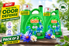(2pack) Gain Liquid Laundry Detergent HE Waterfall Delight 132 oz 100 Loads