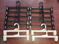 Lot Of 14 Plastic Pinch Clip Hangers Approx 12”