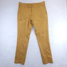 Rhone Commuter Pants Men Size 34x29.5 Khaki Tan Chino Slim Leg Flat 