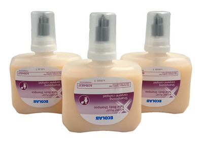 LOT OF 3 ECOLAB 6084837 Total Body Shampoo For Hair & Body 1200 ml 40.6 fl oz