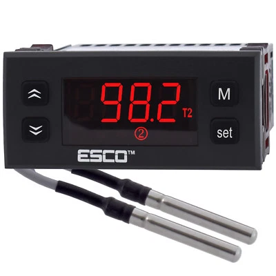 ESCO Regulador de temperatura termostato control interruptor de temperatura + 2 sensores -50°C +150°C