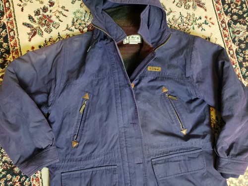 Rara giacca isolata parka vintage donna LL Bean USA MADE tela foderata L - Foto 7 di 11