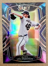 2021 Panini Select Diamond Level Ian Anderson #226 Cosmic Prizm RC Braves