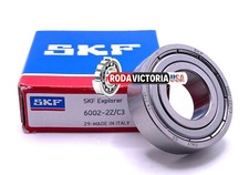 SKF 6002 ZZ DEEP GROOVE BALL BEARING, METAL SHIELDED 15x32x9 mm