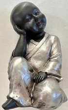 Thoughtful Buddha Silver Statue 7 inches 5 Different Poses In Separate Listings